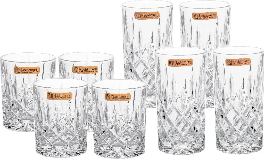 Nachtmann Whisky- & Longdrinkgläser "Noblesse", 8er Set Je 4 Stück 3 Nachtmann Whisky- & Longdrinkgläser "Noblesse", 8er Set Je 4 Stück