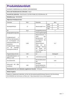 BOSCH Geschirrspüler SMV24AX02E - 60 Cm, Vollintegriert
