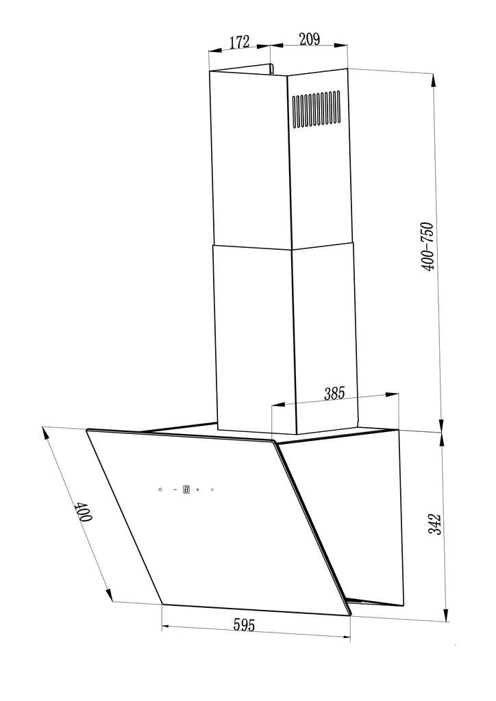 Dunstabzugshaube 60cm Wandhaube Schräghaube Weiß Kopffrei LED Umluft Respekta 6 Dunstabzugshaube 60cm Wandhaube Schräghaube Weiß Kopffrei LED Umluft Respekta – Bild 4