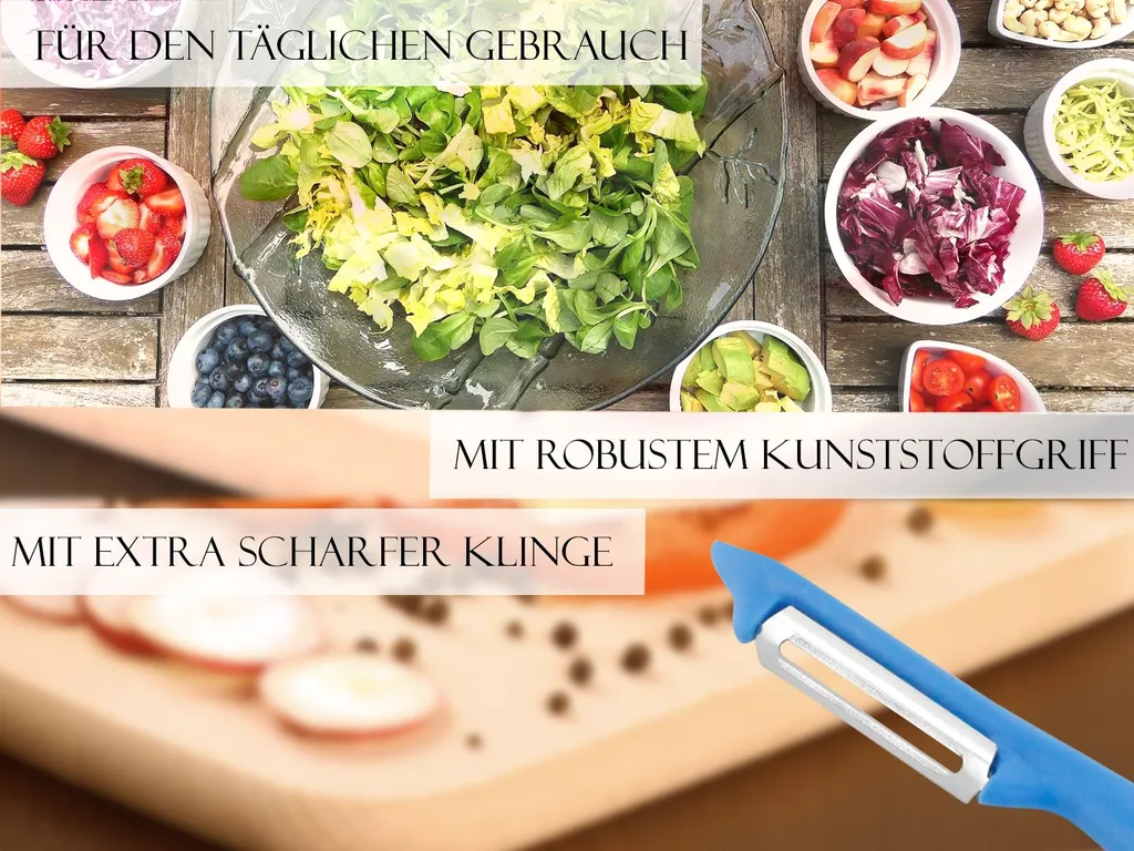 Sparschäler 2er Set Schäler Obst Gemüse Mit Rostfreier Scharfer Pendelklinge Universalschäler Für Rechts Und Linkshänder Allzweckschäler Zum Schälen Von Obst Gemüse Spülmaschinen Geeignet Blau 7 Sparschäler 2er Set Schäler Obst Gemüse Mit Rostfreier Scharfer Pendelklinge Universalschäler Für Rechts Und Linkshänder Allzweckschäler Zum Schälen Von Obst Gemüse Spülmaschinen Geeignet Blau – Bild 5