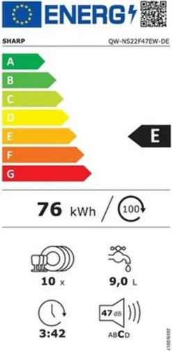 Sharp QW-HS12F47EW-DE Stand-Geschirrspüler Weiß 45 Cm -Kaufland Verkäufe 21e1607ef0028c0fefaf2b0bfe301d86