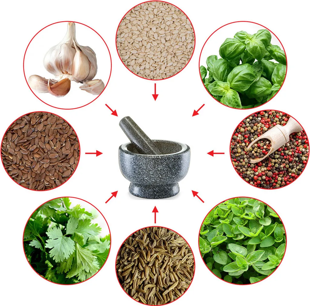 Zeller Mörser & Stößel-Set, Granit, Anthrazit Ø13x8 5 Zeller Mörser & Stößel-Set, Granit, Anthrazit Ø13x8 – Bild 3