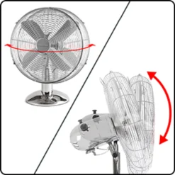 ProfiCare Tisch-Ventilator PC-VL 3062 M, Hochwertiges Metall-Gehäuse, Kleiner Lüfter Mit Verstellbarem Neigungswinkel Und Ruhigem Lauf, Metall-Chrom -Kaufland Verkäufe 22bfdbf716beae6298d94ea446c78a4f
