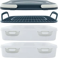 Party Container Kuchenbehälter Lebensmittel Transportbox XL Mit 2 Etagen Und Klappbaren Griffen, Farbe:Grau -Kaufland Verkäufe 22cfb80972f15eb22e269a20523bca99