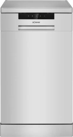 Bomann Geschirrspüler GSP 7409 Inox-look, Stand / Unterbaufähig, 45 Cm, Ausführung, LED Display, 10 Maßgedecke, 6 Programme