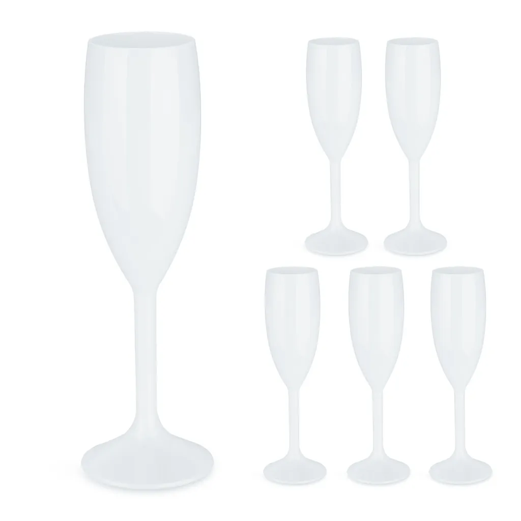 Relaxdays Sektgläser Kunststoff 6er Set 3 Relaxdays Sektgläser Kunststoff 6er Set