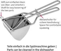 Westmark Kartoffelpresse, Mit Rund-Lochung, Rostfreier Edelstahl, Länge: 30 Cm, Triangel, Silber, 61262260 23 Westmark Kartoffelpresse, Mit Rund-Lochung, Rostfreier Edelstahl, Länge: 30 Cm, Triangel, Silber, 61262260 -Kaufland Verkäufe 236fcab4357de9a4b0f6c105a3cc772f