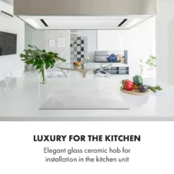 Klarstein Virtuosa 4 Glaskeramik-Kochfeld , Autark , 59 Cm , 4 Zonen: 6500 Watt , Zweifach-Zone , 4 Kochzonen , 9 Stufen , Timer , Rahmenlos , Timer , Kindersicherung , Weiß -Kaufland Verkäufe 2390403074953ebd0313bf2f9603fad8