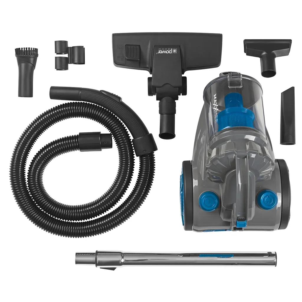 MAXXMEE Zyklon-Staubsauger - 4 Spezialdüsen - Schwarz/blau Staubsauger Beutellos Zyklon Bodenstaubsauger Filter Teppich Boden HEPA-Filter 4 MAXXMEE Zyklon-Staubsauger - 4 Spezialdüsen - Schwarz/blau Staubsauger Beutellos Zyklon Bodenstaubsauger Filter Teppich Boden HEPA-Filter – Bild 2