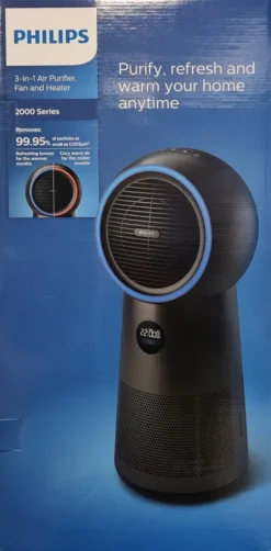 Philips Luftreiniger 3 In 1 AMF220/15 Lüfter 7,5-15-25; Heizung 1250-1500-2200 W, Geeignet Für Räume Bis 42 M², Schwarz -Kaufland Verkäufe 2425520739cc479596efbb9848fa8bbe