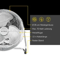 GUTFELS Bodenventilator VB 37058 Ch | Ventilator | Metall | 70 W Leistung | Silber 10 GUTFELS Bodenventilator VB 37058 Ch | Ventilator | Metall | 70 W Leistung | Silber -Kaufland Verkäufe 246f7646efc6166cb4ba590bc7564afc