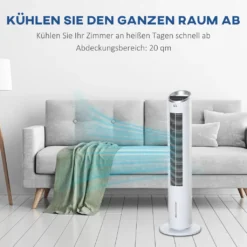 HOMCOM Luftkühler Mit Wasserkühlung Fernbedienung Turmventilator Standventilator Mit Luftbefeuchtung Klimagerät 8h Timer Nutzungsraum 20㎡ 60W ABS Weiß Ø30 X 100,8H Cm 14 HOMCOM Luftkühler Mit Wasserkühlung Fernbedienung Turmventilator Standventilator Mit Luftbefeuchtung Klimagerät 8h Timer Nutzungsraum 20㎡ 60W ABS Weiß Ø30 X 100,8H Cm -Kaufland Verkäufe 247d5d639b88b966930bc56cadd8b6e0