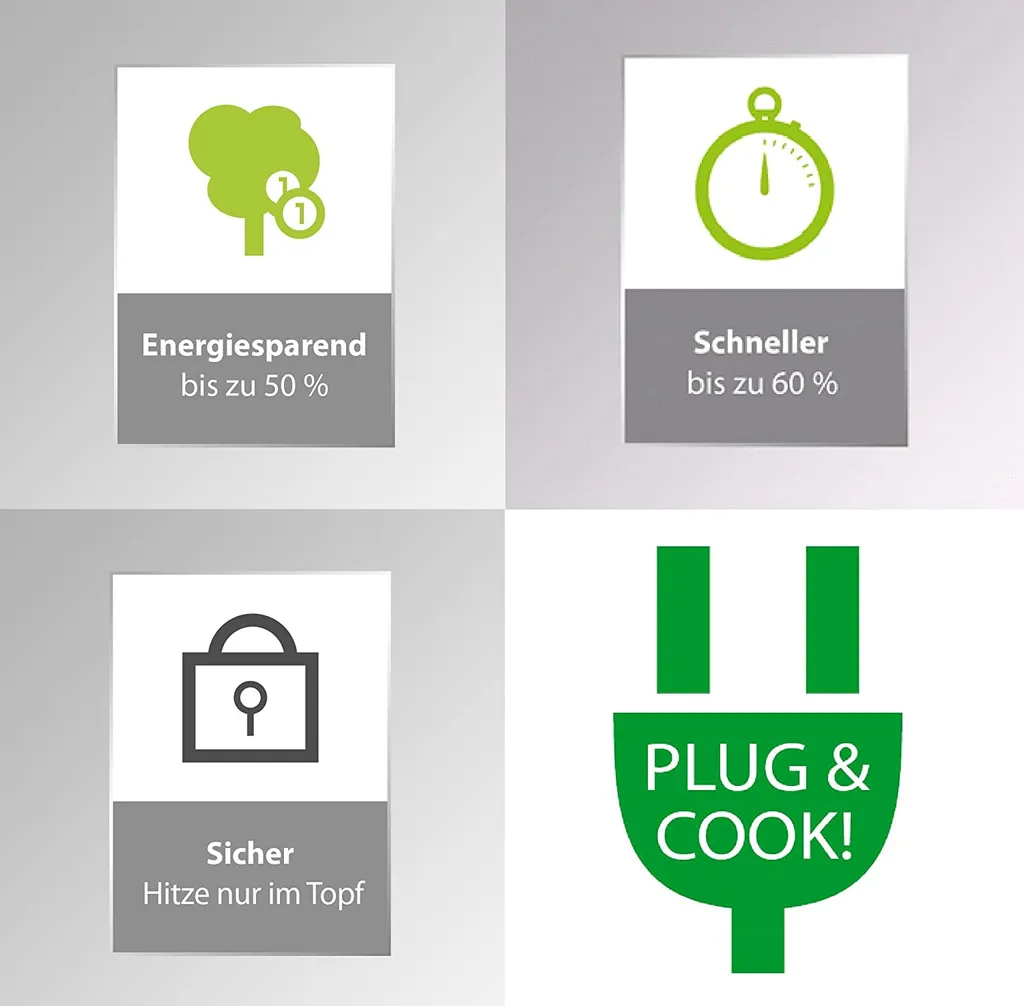 CASO ProGourmet 2100 Induktionskochplatte Mobil, Smart Control 2100 Watt, 4 Direkt- Und Warmhaltefunktion 60-240°C, Überhitzungsschutz, Glaskeramik 5 CASO ProGourmet 2100 Induktionskochplatte Mobil, Smart Control 2100 Watt, 4 Direkt- Und Warmhaltefunktion 60-240°C, Überhitzungsschutz, Glaskeramik – Bild 3