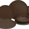 CreaTable, 23659, Serie Uno Braun, Geschirrset, Teller Set 12 Teilig, Farbe:Braun -Kaufland Verkäufe 24d8120118c6586eb2ca23988f7705e1