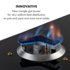 Klarstein Trifecta 4 Gaskochfeld ,4-flammig ,autark ,60 Cm ,Einbau ,Triangle-Brenner ,Erdgas/Propangas ,Sicherheitsventile ,automatische Abschaltung ,Gusseisen ,Glaskeramik Ø 6 Mm ,schwarz -Kaufland Verkäufe 250ba0903f7e668901c6e698753d3e47