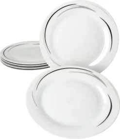 12tlg Tafel-Service Home Suppenteller Speiseteller Streifen Porzellan-Geschirr -Kaufland Verkäufe 253a2ed10be974efded77bbbc9bc09d8