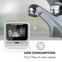 Klarstein Mini Geschirrspüler Spülmaschine Mit Platz Für 2 Maßgedecke - 6 Programme - 5 L Wasser Benötigt - LED-Display - Touch - Tischgeschirrspüler Inkl. Zubehör - Silber Mini Geschirrspülmaschine Klein Spülmaschine Freistehend -Kaufland Verkäufe 25e5a28d53cb2b152f8679fbd8804844