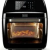 Black & Decker Black+Decker BXAFO1200E Minibackofen Heißluftfritteuse Zwei Röste, Fettauffangschalen, Griff, Frittierkorb, 360° Drehspieß -Kaufland Verkäufe 2644cb3d34d83292b74cbd6450bc3993