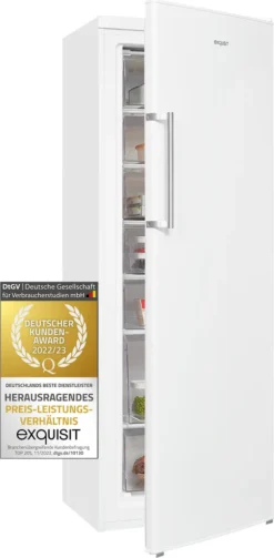 Exquisit Gefrierschrank GS280-H-040E Weiss | Standgerät | 242 L Volumen | Weiß