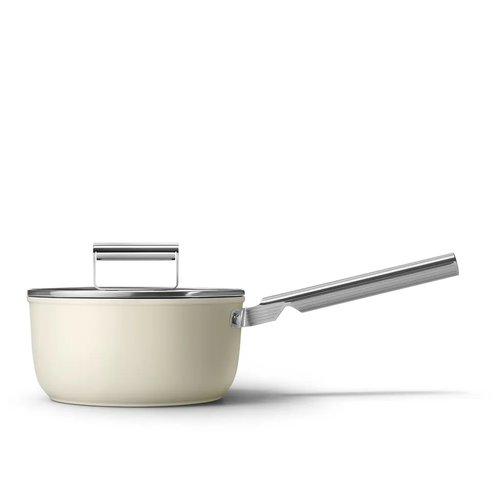 SMEG Serie 50 Jahre Saucepan Creme 20 Cm 3 SMEG Serie 50 Jahre Saucepan Creme 20 Cm