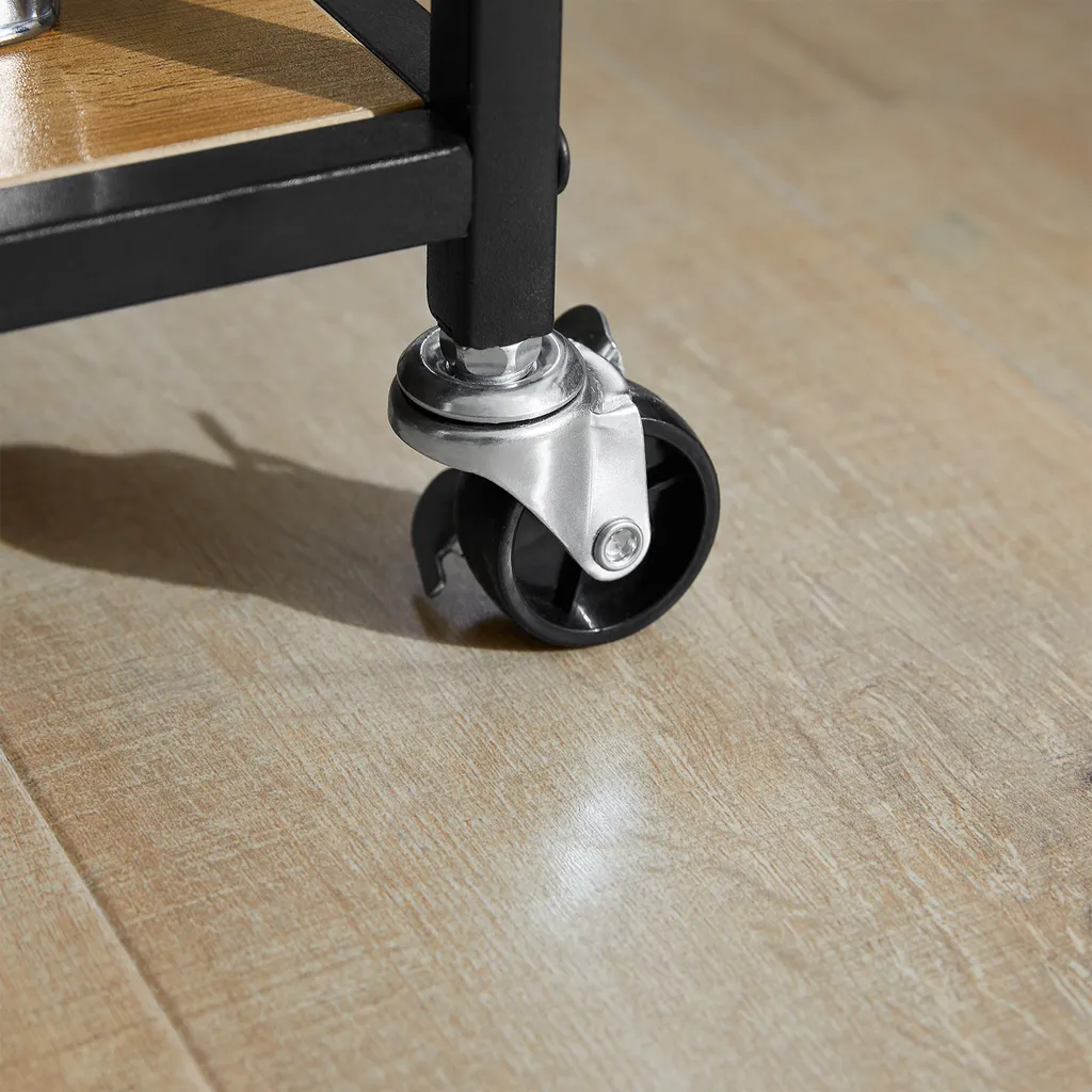 SoBuy FKW111-PF Küchenwagen Servierwagen Beistellwagen Rollwagen Teewagen Barwagen Küchenregal Mit Rollen BHT Ca.: 53x89x37cm 10 SoBuy FKW111-PF Küchenwagen Servierwagen Beistellwagen Rollwagen Teewagen Barwagen Küchenregal Mit Rollen BHT Ca.: 53x89x37cm – Bild 8