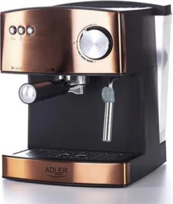 Adler Espressomaschine | Kaffeemaschine | Milchaufschäumer | Cappuccinomaschine | Siebträger Espressomaschine | Elektrische Espressomaschine | Bronze Design | 1,6L Wassertank | 850 Watt |15 Bar | 18 Adler Espressomaschine | Kaffeemaschine | Milchaufschäumer | Cappuccinomaschine | Siebträger Espressomaschine | Elektrische Espressomaschine | Bronze Design | 1,6L Wassertank | 850 Watt |15 Bar | -Kaufland Verkäufe 27be65cfebb11596b931b6fb949ec2a1