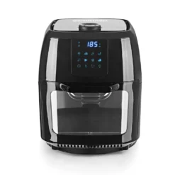 GOURMETmaxx Heißluft-Fritteuse Digital - Fritteuse, Ofen & Drehgrill In Einem - Heißluftfritteuse - Schwarz XXXL Heißluft Fritteuse Airfryer Digital Backofen Fettfrei Drehgrill 9L Pommes