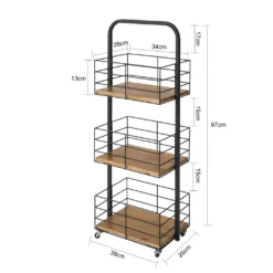SoBuy NSR06-N Rollregal Mit 3 Körben Bad Wagen Badregal Küchenregal Rollbar Standregal Mit Griff Rollwagen Metall -Kaufland Verkäufe 29815b92f7da44b957e51e8ca16280cc