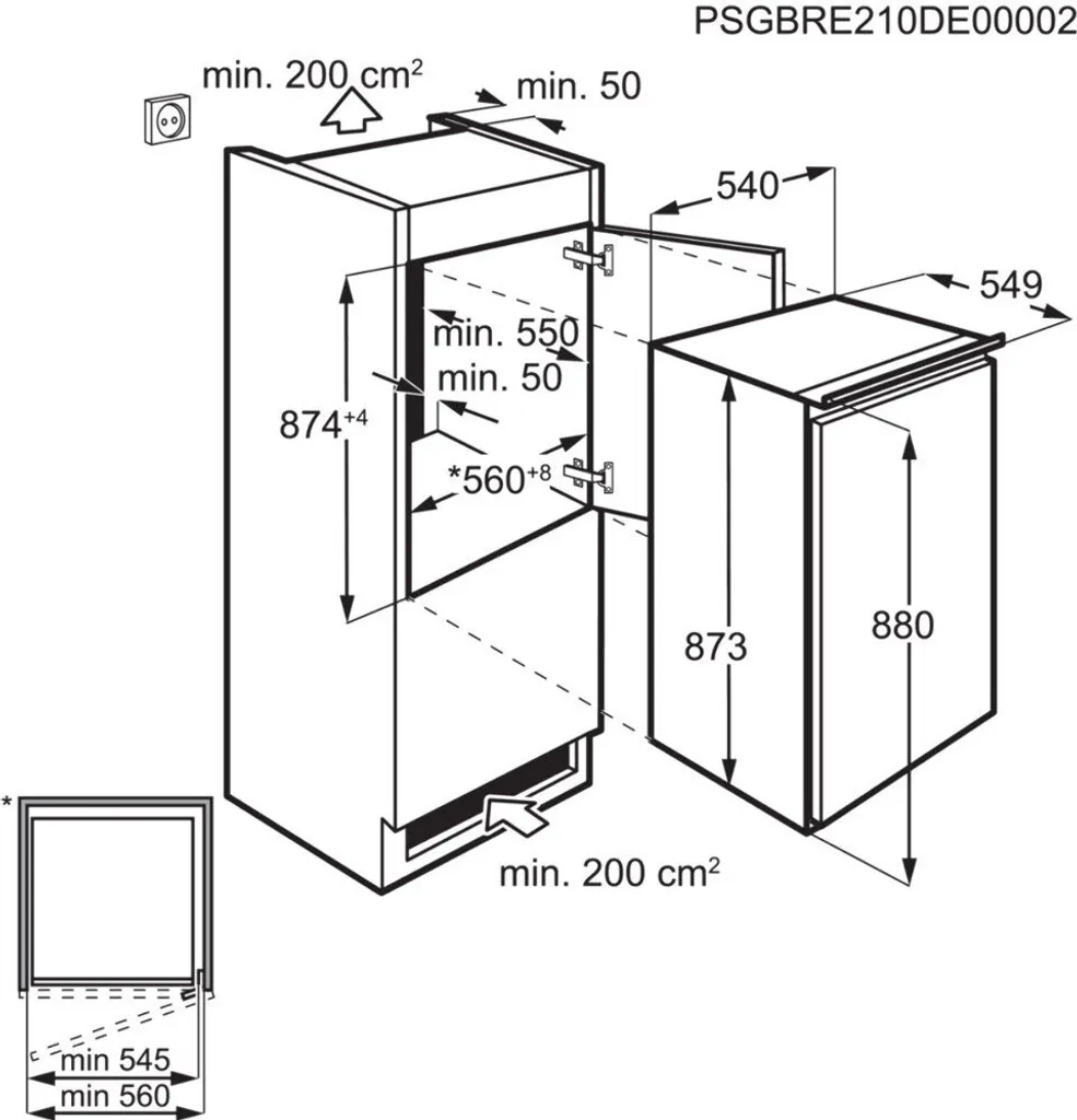 AEG SFS888DXAF Einbaukühlschrank Mit Gefrierfach 118 L FrischeZone Display 11 AEG SFS888DXAF Einbaukühlschrank Mit Gefrierfach 118 L FrischeZone Display – Bild 9