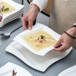 MALACASA, Serie Amparo, Porzellan Tafelservice 24 Tlg. Kombiservice 12 Speiseteller Und 12 Suppenteller Für 12 Personen -Kaufland Verkäufe 2a5547db50f3da66cab28b9c953b5148