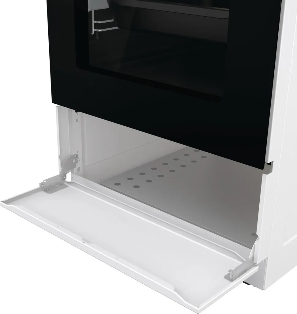 Gorenje GEC5A 21 WG Elektro-Standherd - Freistehend - Weiß - Glaskeramik-Kochfeld - 74 Liter - PerfectGrill - Pizzamodus 300°C - AquaClean 5 Gorenje GEC5A 21 WG Elektro-Standherd - Freistehend - Weiß - Glaskeramik-Kochfeld - 74 Liter - PerfectGrill - Pizzamodus 300°C - AquaClean – Bild 3