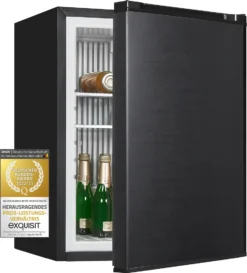 Exquisit Absorber Kühlschrank FA60-260G SchwarzPV | Hotelkühlschrank | 43 L Nutzinhalt | Schwarz