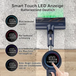 VICSONIC S7 Akku Staubsauger, 30000PA/480W Starke Saugleistung Staubsauger Kabellos Bis Zu 65 Min Laufzeit, 7-in-1 Staubsauger Beutellos, Smartes Touch Display, 180 ° Faltbar, 4 Leistungstufe, Blau 19 VICSONIC S7 Akku Staubsauger, 30000PA/480W Starke Saugleistung Staubsauger Kabellos Bis Zu 65 Min Laufzeit, 7-in-1 Staubsauger Beutellos, Smartes Touch Display, 180 ° Faltbar, 4 Leistungstufe, Blau -Kaufland Verkäufe 2c896931f10fac8f837df5474a296bd4