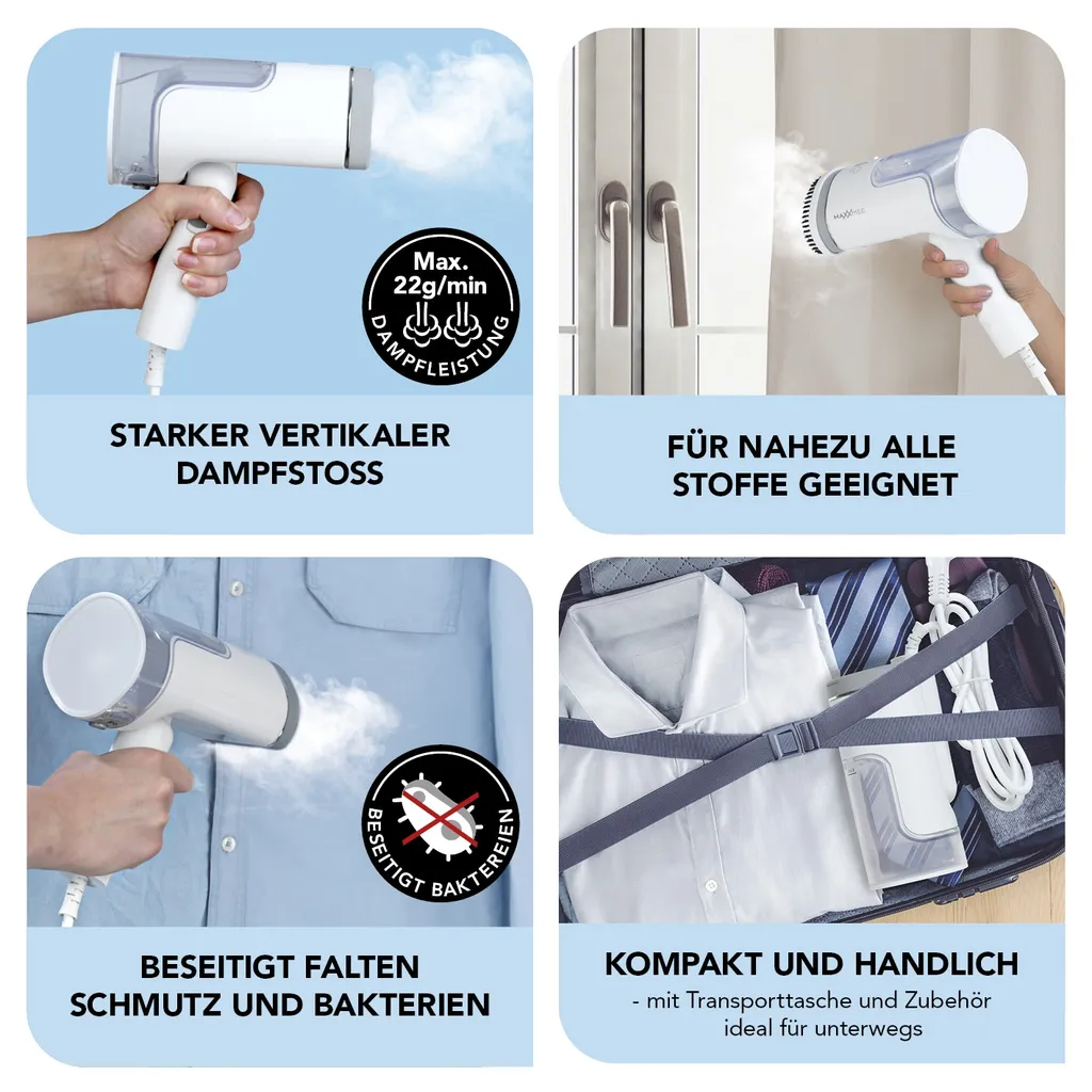 Dampfbürste Bürste Dampfglätter Dampfbügler Dampfer Steamer Wassertank MAXXMEE 6 Dampfbürste Bürste Dampfglätter Dampfbügler Dampfer Steamer Wassertank MAXXMEE – Bild 4