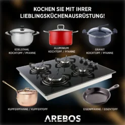 AREBOS Gaskochfeld 4 Flammen, Glaskeramik, Inkl. Topfträger & Zündsicherung, Autark, Geeignet Für Erdgas Oder Propangas, Gasherd 17 AREBOS Gaskochfeld 4 Flammen, Glaskeramik, Inkl. Topfträger & Zündsicherung, Autark, Geeignet Für Erdgas Oder Propangas, Gasherd -Kaufland Verkäufe 2d467e8433ca76edaa8ca710808759aa