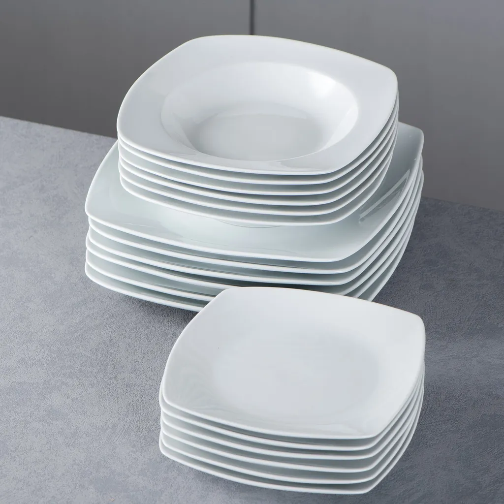 MALACASA, Serie Julia, 36 Tlg. Set Porzellan Geschirrset Tafelservice Mit Kuchenteller, Flachteller Und Suppenteller Für 12 Personen 9 MALACASA, Serie Julia, 36 Tlg. Set Porzellan Geschirrset Tafelservice Mit Kuchenteller, Flachteller Und Suppenteller Für 12 Personen – Bild 7