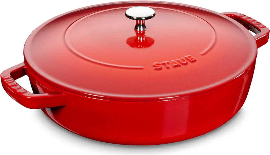 STAUB Schmorpfanne Chistera 28 Cm Kirschrot 7 STAUB Schmorpfanne Chistera 28 Cm Kirschrot – Bild 5
