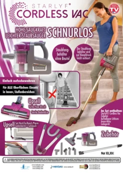 Starlyf® Cordless Vac Turbobürste - Rotierende Bürste Mit LED Licht Aus Der TV Werbung -Kaufland Verkäufe 2dea196ff0c3655721d0f0daea2cd252