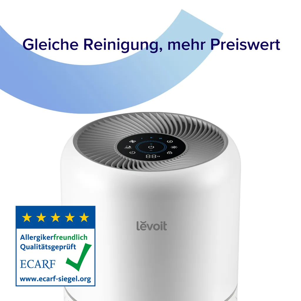 LEVOIT Luftreiniger Allergiker Mit H13 HEPA Luftfilter Core 300S 9 LEVOIT Luftreiniger Allergiker Mit H13 HEPA Luftfilter Core 300S – Bild 7