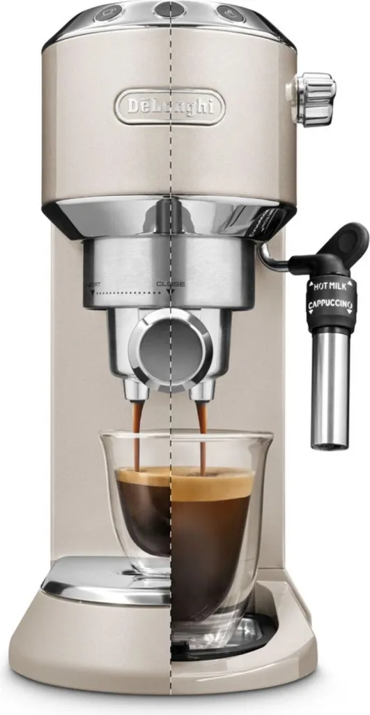 De'Longhi Delonghi Kaffeemaschine Dedica Metallics EC785.BG Pumpendruck 15 Bar, Eingebauter Milchaufschäumer, Manuell, 1300 W, Beige 5 De'Longhi Delonghi Kaffeemaschine Dedica Metallics EC785.BG Pumpendruck 15 Bar, Eingebauter Milchaufschäumer, Manuell, 1300 W, Beige – Bild 3
