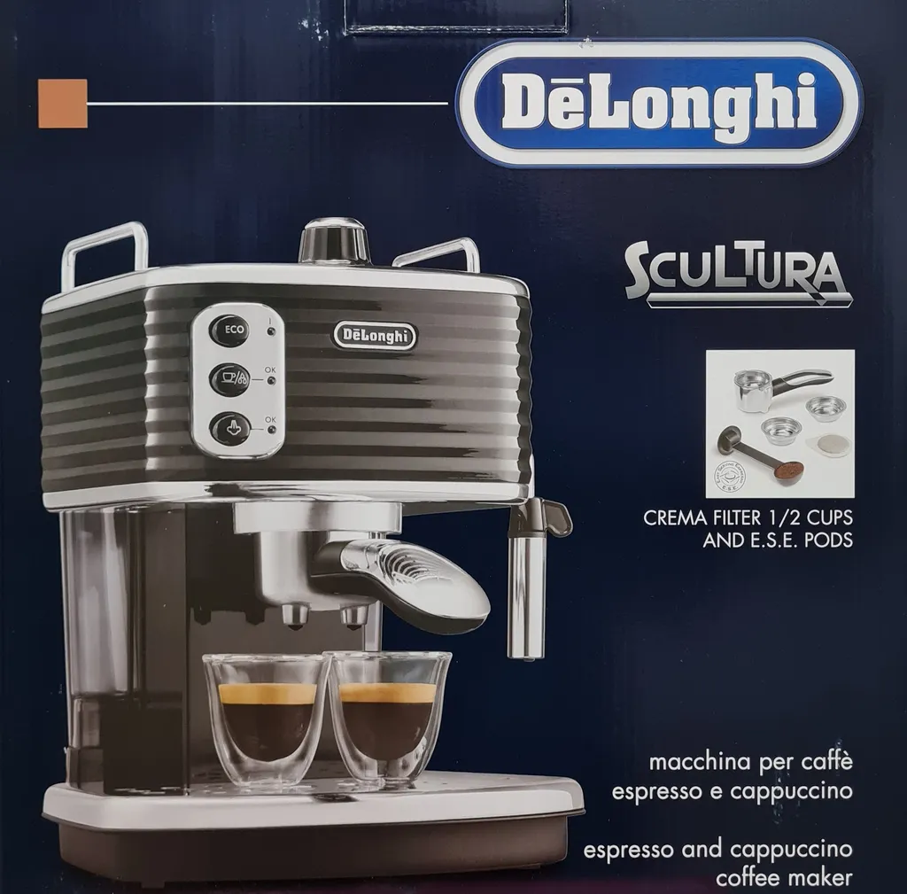 De'Longhi DeLonghi ECZ351BK Scultura Espressomaschine Siebträger Schwarz 5 De'Longhi DeLonghi ECZ351BK Scultura Espressomaschine Siebträger Schwarz – Bild 3