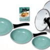 Starlyf® Pfannen-Set »Jade Pan Set« , Aluminium ( Starter-Set 5 -tlg. 3 Pfannen, 2 Glasdeckel ) , Innovativer Deckelgriff Zum Abstellen, Jade-Antihaft-Beschichtung - Aus Der TV Werbung -Kaufland Verkäufe 2ff7adff9cea4370362c60015cf4fbf7