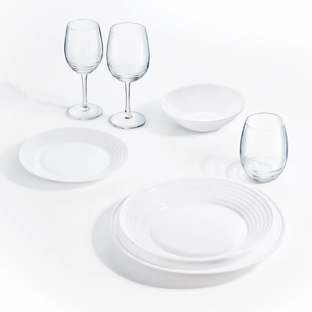 Tafelservice Harena 18-teilig Weiß LUMINARC Essservice Geschirrset Tafelset 9 Tafelservice Harena 18-teilig Weiß LUMINARC Essservice Geschirrset Tafelset – Bild 7
