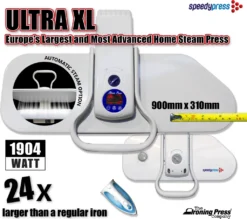 Dampfbügelpresse Ultra XL Von Speedypress - Die Größte & Fortschrittschlichste Heimdampfbügelpresse In Europa (90cm Y 31cm; 2.200watt) Für Superschnelles Bügeln (+ Ersatzabdeckung & Schaumstoff-Unterfilz UVP 45,00 € + Weiteres Zubehör GRATIS) -Kaufland Verkäufe 30dc7b4b5b72668dad83da918794f267