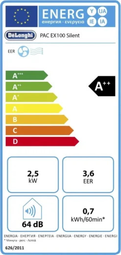 De'Longhi De Longhi Klimagerät PAC EX100 Silent, A++, 2.500 Watt Kühlleistung, Sep. Entfeuchterfunktion -Kaufland Verkäufe 30fbb911559c408b4d9fc036ed99fd01