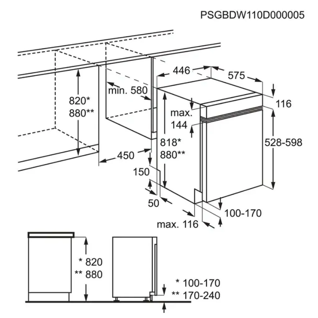 AEG FEE7341AZM Integrierter-Geschirrspüler / 45cm / AirDry - Perfekte Trocknungsergebnisse / D / Energiesparend / Besteckkorb / Beladungserkennung / Display / Startzeitvorwahl / Extra Leise 4 AEG FEE7341AZM Integrierter-Geschirrspüler / 45cm / AirDry - Perfekte Trocknungsergebnisse / D / Energiesparend / Besteckkorb / Beladungserkennung / Display / Startzeitvorwahl / Extra Leise – Bild 2
