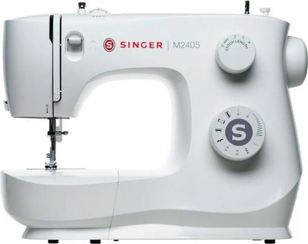 Singer M2405 Nähmaschine 8 Stiche 4-stufiges Knopfloch Metallgehäuse Leicht 14 Singer M2405 Nähmaschine 8 Stiche 4-stufiges Knopfloch Metallgehäuse Leicht – Bild 12