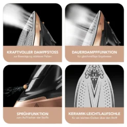 MAXXMEE Dampfbügeleisen - Mit Tropfstopp-, Antikalk- Und Selbstreinigungsfunktion Dampfbügeleisen Bügeleisen Kabellos Antikalk Selbstreinigung Tropfstop Keramik -Kaufland Verkäufe 31ddfc265dd8d1ebce1e3ef5c4bf2c33