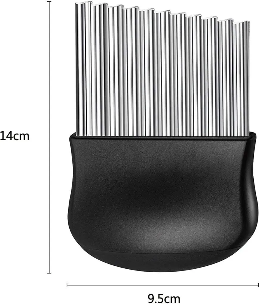 2 PCS Pommes Wellenmesser, Edelstahl Kartoffelschneider, Pommesschneider Pommes Frites Schneider Kartoffel Wellenschneider, Obst Gemüse Salat Schneider Werkzeug 7 2 PCS Pommes Wellenmesser, Edelstahl Kartoffelschneider, Pommesschneider Pommes Frites Schneider Kartoffel Wellenschneider, Obst Gemüse Salat Schneider Werkzeug – Bild 5