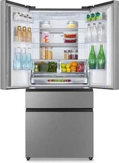 Hisense RF540N4SBI2 Side-by-Side Kühl-Gefrierkombination - Freistehend - Edelstahl-Look - 480 Liter Gesamtvolumen - LED-Display - LED-Innenbeleuchtung - TotalNoFrost - Multi Air Flow - CrispZone -Kaufland Verkäufe 32ba84bf1718014d7f46f93f15567093